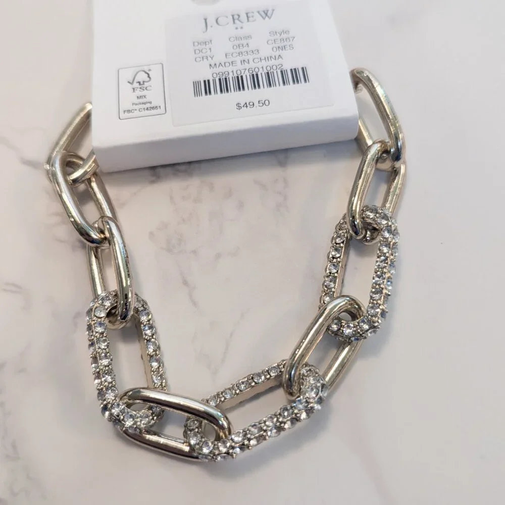 J.Crew Factory Pavé Links Bracelet - Picture 6 of 6